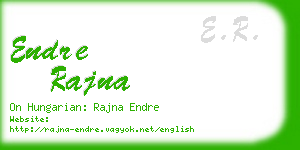 endre rajna business card